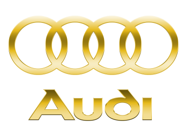Audi Metallic Golden Logo