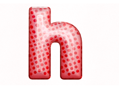 Balloon Style Letters h