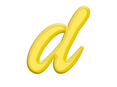 Banana Style Letter D