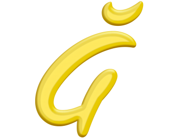 Banana Style Letter Ğ