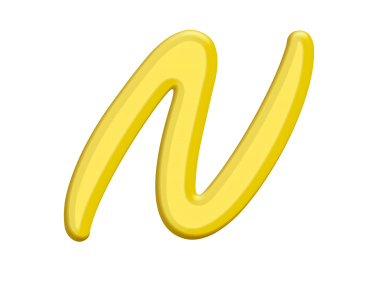 Banana Style Letter N