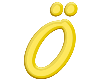 Banana Style Letter Ö
