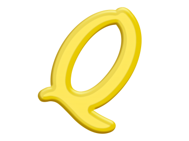 Banana Style Letter Q