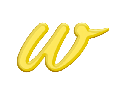 Banana Style Letter W