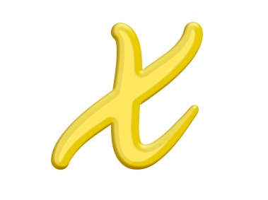 Banana Style Letter X