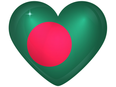 Bangladesh Large Heart Flag