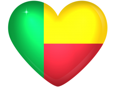 Benin Large Heart Flag