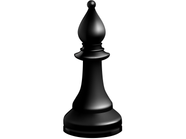 Bishop Black Chess Piece
