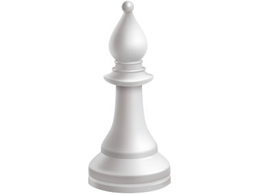 Bishop White Chess Piece