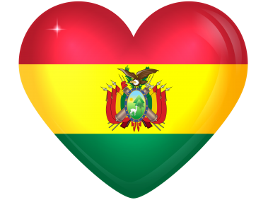 Bolivia Large Heart Flag