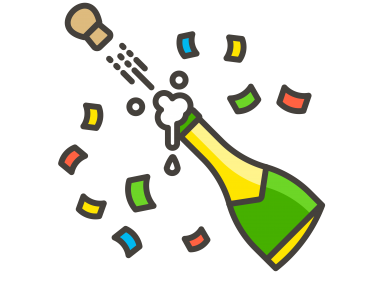 Bottle with Popping Cork Emoji Icon