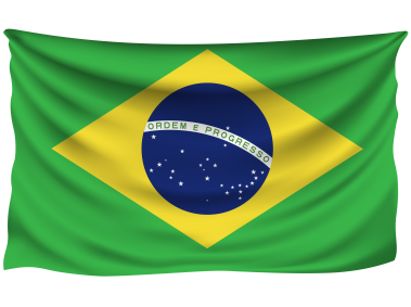Brazil Wrinkled Flag