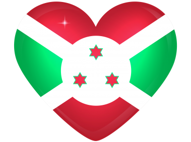 Burundi Large Heart Flag