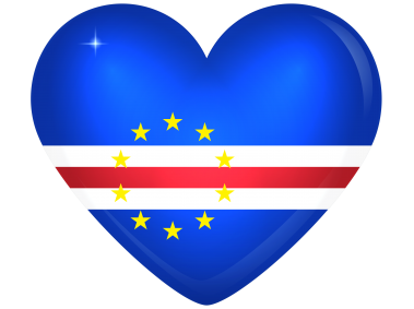 Cabo Verde Large Heart Flag