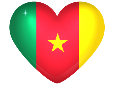 Cameroon Large Heart Flag