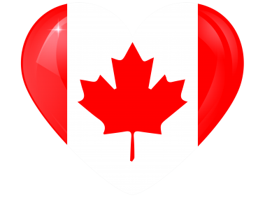 Canada Large Heart Flag