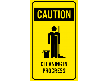 Caution Cleaning in Progres