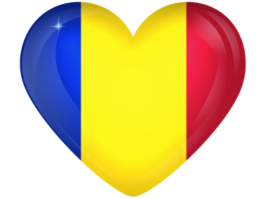 Chad Large Heart Flag