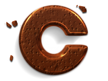 Chocolate Style 3D Letter C