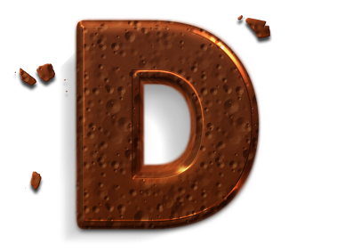 Chocolate Style 3D Letter D