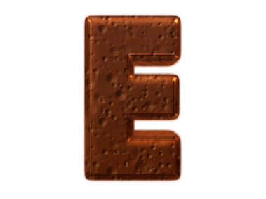 Chocolate Style 3D Letter E
