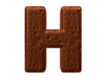 Chocolate Style 3D Letter H