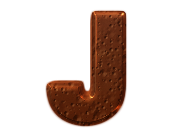Chocolate Style 3D Letter J
