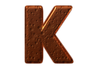 Chocolate Style 3D Letter K