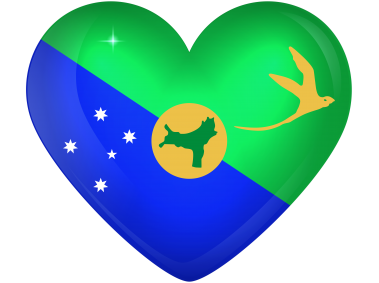 Christmas Island Large Heart Flag