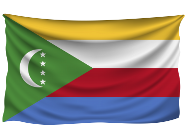 Comoros Wrinkled Flag