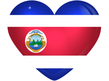 Costa Rica Large Heart Flag