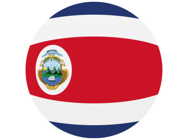 Costa Rica Rounded Flag