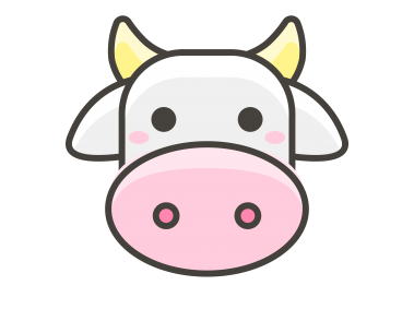 Cow Face Emoji Icon