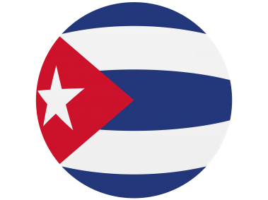 Cuba Round Flag