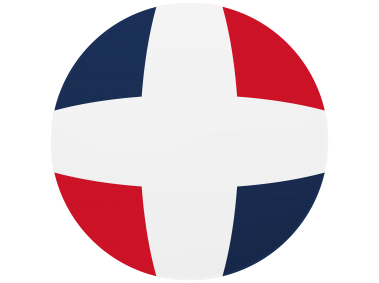Dominican Republic Round Flag