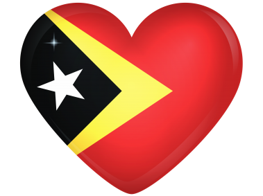 East Timor Large Heart Flag