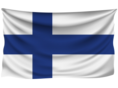 Finland Wrinkled Flag