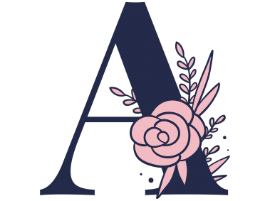 Floral Alphabet A Letter