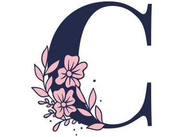 Floral Alphabet C Letter