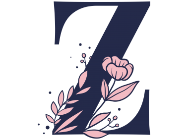 Floral Alphabet Z Letter