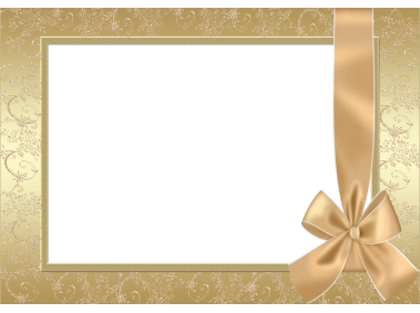 Gold Photo Frame With Gold Bow