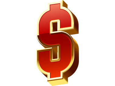 Golden Dollar Symbol Character