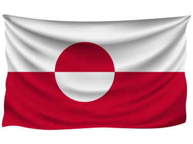 Greenland Wrinkled Flag