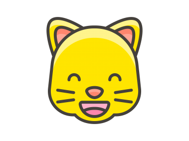 Grinning Cat Face with Smiling Eyes Emoji