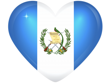 Guatemala Large Heart Flag