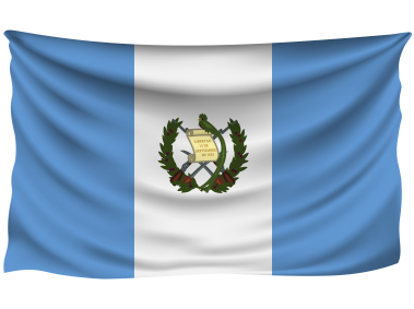 Guatemala Wrinkled Flag
