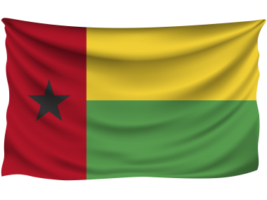 Guinea Bissau Wrinkled Flag