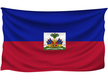 Haiti Wrinkled Flag