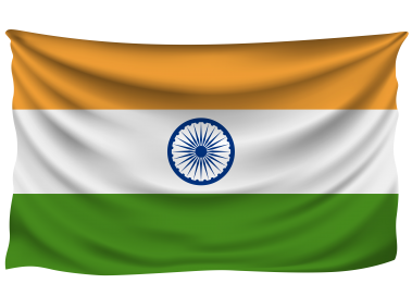 India Wrinkled Flag