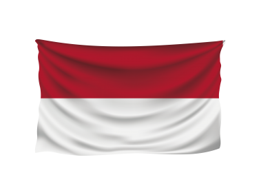 Indonesia Wrinkled Flag